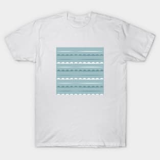 Stripes decor. blue. white. T-Shirt